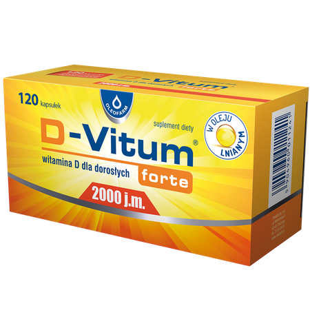 D-Vitum Forte 2000 j.m. witamina D dla dorosłych 120 kapsułek