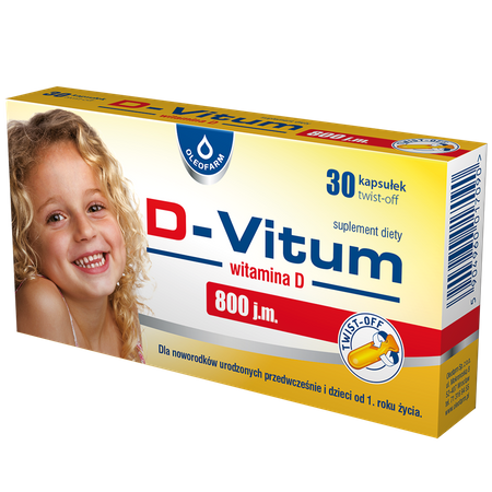 D-Vitum witamina D 800 j.m. 30 kapsułek twist-off 