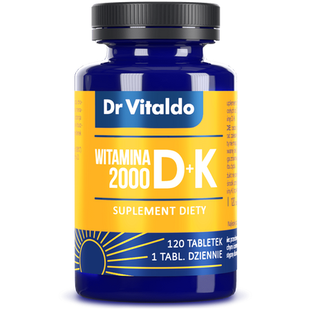 Dr Vitaldo witamina D 2000 j.m. + K, 120 tabletek