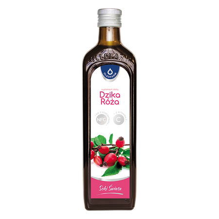 Dzika Róża, sok z dzikiej róży z witaminą C, 490 ml